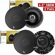 2 Pairs - Infinity Alpha 6530 6.5&quot; 580 Watts 3-Way Car Audio Coaxial Speakers - £136.25 GBP