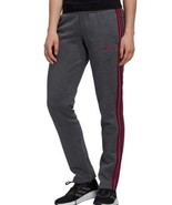 Womens Sweatpants Fleece Adidas Essential Gray Pull On Casual Cozy-size L - £19.58 GBP