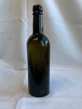 Antique Pontil Bottle Olive Green Glass Hand Blown Free Hand Glassware - $178.15