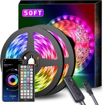 50Ft. Led Strip Lights Music Sync Color Changing Rgb Led Strip 44-Key Re... - $23.94