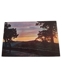 Postcard Sunset From Franklin Cliffs Skyline Drive Shenandoah National Park - $4.84