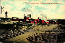 Nuovo Castello Portland Cemento Fabbrica Pennsylvania Pa 1916 DB Cartolina D10 - £17.14 GBP