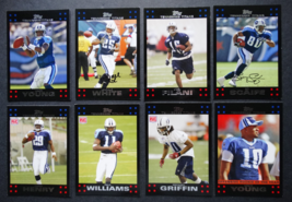 2007 Topps Tennessee Titans Team Set of 8 Football Cards - £3.13 GBP