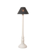 Irvins Country Tinware Brinton Floor Lamp in White with Smokey Black Met... - $730.08