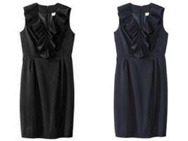 Merona Formal  Dress Women&#39;s Twill Ruffle Neck Dress, Plus Size, 18W  or 20W - £11.73 GBP