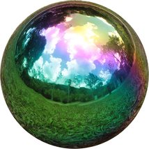 Rainbow Gazing Globe Mirror Balls for Garden Home Stainless Steel Shiny Hollow S - $16.81