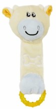 Pet Life ® &#39;Moo-Born&#39; Plush Squeaky Newborn Rubber Teething Cat and Dog Toy - £7.46 GBP