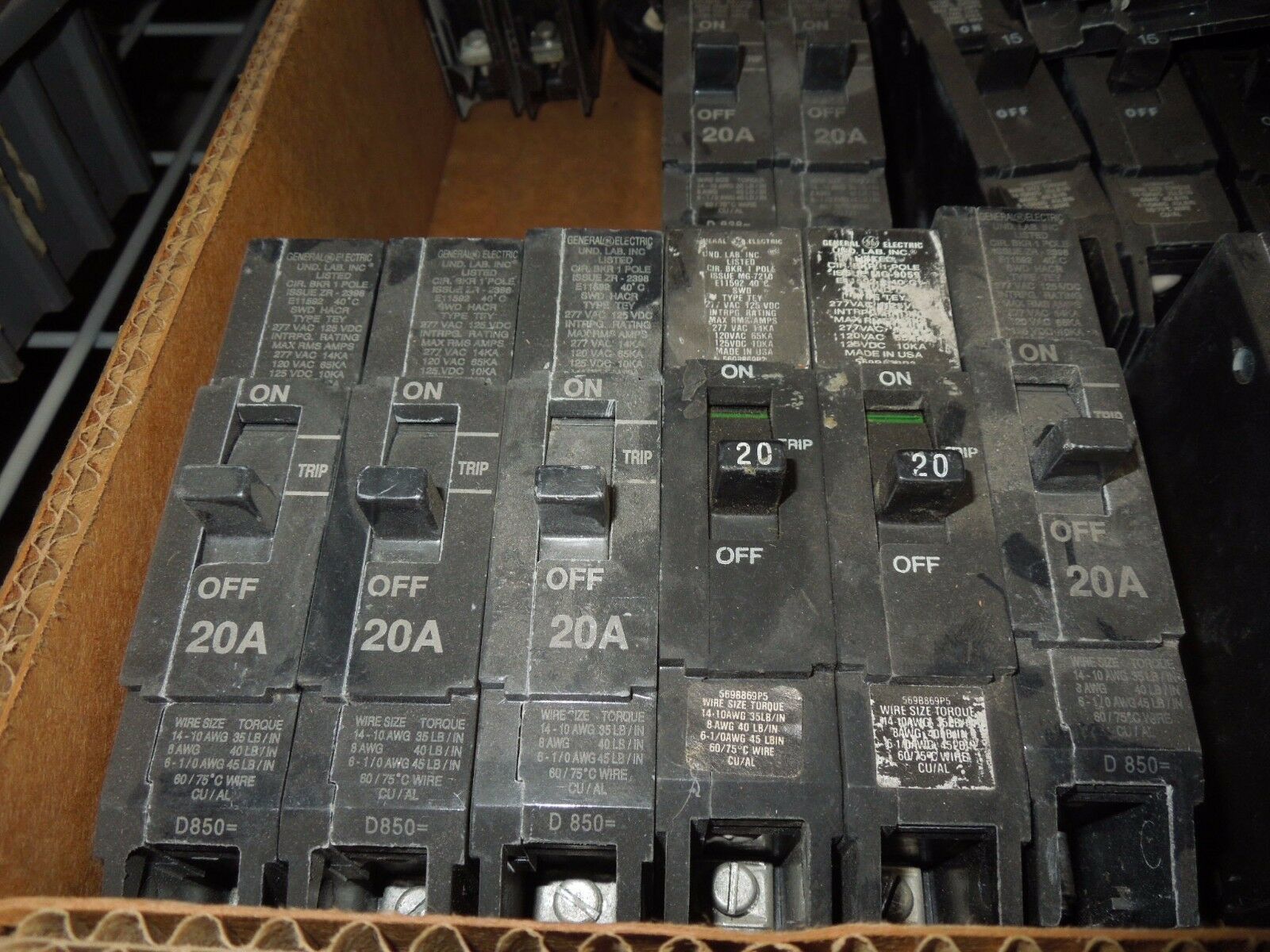 GE TEY120 20A 1p 277V Circuit Breaker Used - $10.00