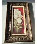 Art Floral Print By Igor Levashov  White Tulips Gold Wood Frame - 29” x 16&quot; - $1,409.03 MXN