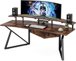 70.9&quot; Large Computer Desk Home Office Desk Wing-Shaped Gaming Studio Des... - $307.99