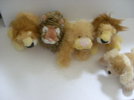 Lot Of 5 Ganz Plush Stuffed Animals (2) Lion Lioness, Tiger Golden Retriever - £18.05 GBP