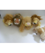 Lot Of 5 Ganz Plush Stuffed Animals (2) Lion Lioness, Tiger Golden Retri... - £18.18 GBP