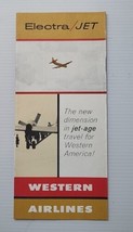 Western Airlines Electra/Jet Pamphlet Brochure - $9.89