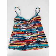 Lucky Brand Tankini Swimsuit Top Sz S Multicolor Southwestern Print - £13.89 GBP