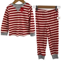 Family PJs Red Stripe Waffle Knit Pajama Size 2T / 3T New - £14.62 GBP
