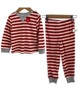 Family PJs Red Stripe Waffle Knit Pajama Size 2T / 3T New - £14.41 GBP