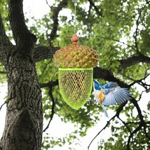 Outdoor Metal Mesh Bird Feeder with Metal Acorn Roof - $108.49
