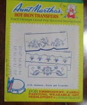 Aunt Martha&#39;s Hot Iron Transfers Baskets, Birds, &amp; Blossoms #3728 - £4.71 GBP