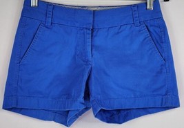 J Crew Shorts Womens 00 Blue Low Rise Distessed Chino Style Shorts - £11.62 GBP