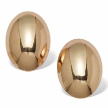 PalmBeach Jewelry Goldtone Dome Earrings, 30x20mm - £16.57 GBP