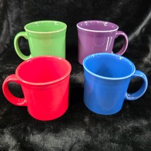 Fiesta HLC Java Coffee Mug Lot of 4 Green Blue Plum Red 12 Oz Cup Laughlin - £27.88 GBP