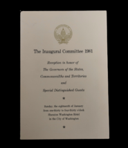 Vtg Inaugural Reception President Reagan &amp; Bush State Governors Ephemera... - $49.99