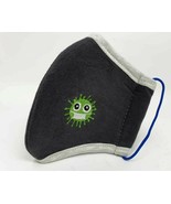 Dark Gray Cotton Reusable Face Mask for Kids Unisex Washable Mouth Cover - $170.30 MXN