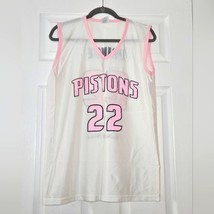 Detroit Pistons Park Antony Mesh Top Women Large 22 PRINCE Tank White Pi... - $28.05