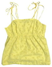 $98 Anthropologie Tennis Top 2 Small Tank Spaghetti Straps Embroidered R... - $29.11