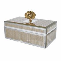 A&amp;B Home Sullivan Striped Decorative Box - 8.5&quot; x 5&quot; x 5.5&quot; - Medium - Gold - £44.94 GBP