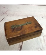 Vintage Wooden Box Trinket Jewlery Mother and Dad Wood Atlanta Georgia - $19.41