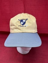 VTG 90s Polo Ralph Lauren Golf Crest Strapback Dad Hat Cap Chambray USA ... - $69.25