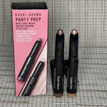 Bobbi Brown Party Prep Mini Long Wear Cream Stick Duo Goldn Pink &amp; Dusty Mauve - £13.74 GBP