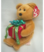 TY 2005 Jingle Beanies GIFTS TEDDY BEAR 5&quot; Stuffed Animal Christmas Orna... - $273.39 MXN