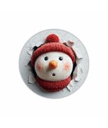 Snowman Braking Wall Christmas Round Dot Stickers Set, 1.2" &amp; 1.5" - $6.45