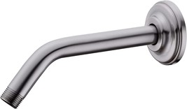 Shower Arm With Flange,Wall-Mounted 9 Inch Heavy Duty Stainless, Brushed Nickel - £27.17 GBP