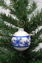 Snowflakes 2-5/8&quot; Glass Ball Christmas Ornament - £7.95 GBP