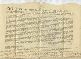 1812 Indenture Sealed Deed Northampton Burlington County New Jersey - $255.42
