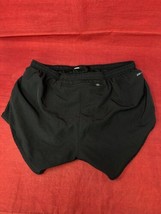 NIKE Running DRI-FIT Shorts w/ Back Zip Pocket Womens SMALL w/ Liner in Black - £9.41 GBP