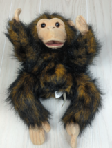 Folkmanis Baby Chimpanzee Chimp Full Body plush hand puppet brown black ... - $14.84