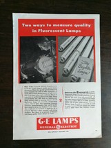 Vintage GE Fluorescent Lamps General Electric Full Page Original Ad - £4.79 GBP