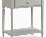 20022-Gr Coastal Nightstand Side Table One Drawer Traditional Fast Stati... - $295.99