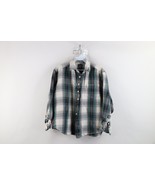 Vintage 90s Gap Boys XL Distressed Boxy Fit Collared Flannel Button Shir... - $40.55 CAD