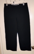 Hanes Woman&#39;s Black Open Leg Fleece Sweat Pants - Elastic Waist - Size: L - £7.56 GBP