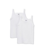 PETIT BATEAU SET OF 2 GIRLS PLAIN TANK TOPS N/S STYLE 15038 SIZES 2-18 - $33.99