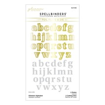 Spellbinders Alphabet Glimmer Hot Foil Plate &amp; Die Set, Metal - £10.79 GBP