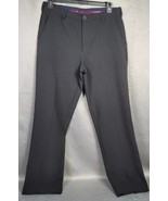 IZOD Golf Pants Mens 34x32  Flat Front Black Straight Leg - $18.80 CAD