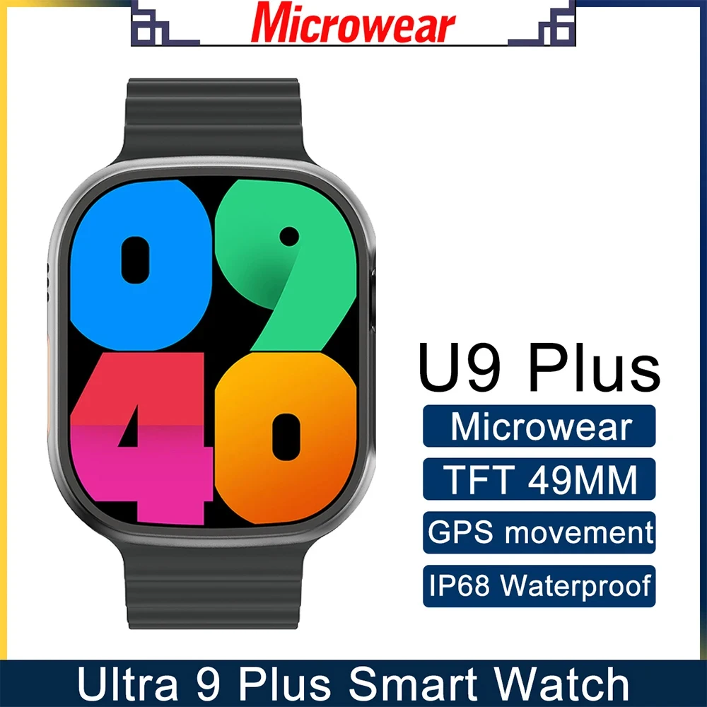 New Microwear Ultra 9 Plus Smart Watch For Men Sport Women HD Bluetooth Call - £27.74 GBP