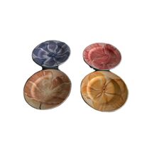 4 Pier 1 Watercolor Blooms Dessert Plates 8” Flower Multicolor Lot - $35.03 CAD