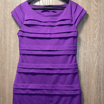 Max &amp; Cleo purple pleated sheath dress size 8 - £13.87 GBP